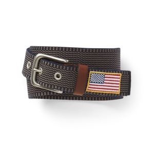 SUPER SALE SALE Striped Web Belt W America flag